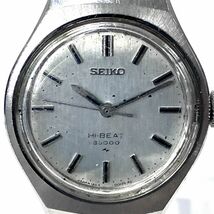 C040-SB2-616 ◎ SEIKO Hi-BEAT セイコー ハイビート 1944-0012 手巻き レディース腕時計 3針 シルバー文字盤 ①_画像1