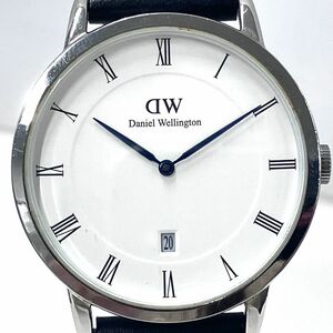 C039-U20-2022 ◎ Daniel Wellington ダニエルウェリントン Dapper ダッパー B38S2 レディース腕時計 クオーツ レザーベルト 黒系 ①