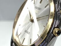 B026-U20-1951 ◎ SEIKO セイコー DOLCE ドルチェ 4M21-0A50 メンズ 腕時計 AGS 8KT刻印有 オートクォーツ 3針 コンビカラー ①_画像3