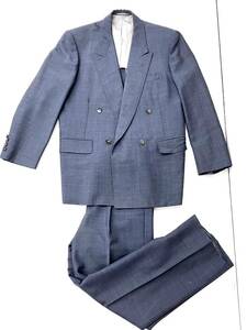 A010-W8-405 Dunhill ダンヒル メンズ 男性 セットアップ スーツ ネイビー 紺色 裏地刺繍ロゴ 夏用 アパレル ファッション ビジネス ①