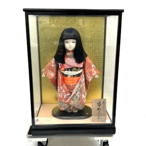 B115-W13-369 佐川 京づくり 市松人形 女の子 日本人形 人形 着物 和服 全長約48cm③