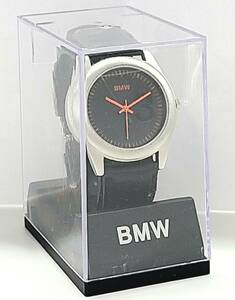 Z302-W13-240 BMW ビーエムダブリュ 非売品 メンズ腕時計 シルバー×ブラック レザーベルト クォーツ 3針 ブラック文字盤④