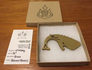 抗菌 真鍮製 MOBY WHALERS EDC bottle opener brass