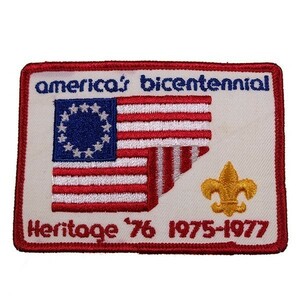 ZF36 70s america's bicentennial Heritage ボーイスカウト 1975-1977 BSA ビンテージ ワッペン パッチ USA アメリカ 米国 輸入雑貨