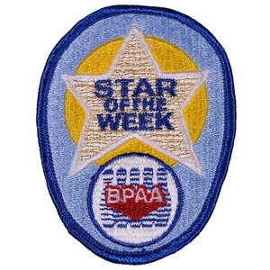 OB21 STAR OF THE WEEK BPAA ボウリング ワッペン パッチ ロゴ エンブレム アメリカ 米国 USA 輸入雑貨