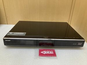 GXL9687 2010年製 SHARP シャープ　ブルーレイ・ディスクレコーダー BD-HDW65 B-CASカード 付き　通電のみ　ジャンク品　現状品　1103