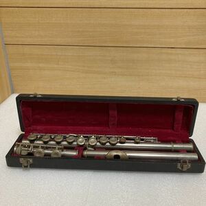 GXL9489 メーカー不明　Handmade H.Tanaka フルート 管楽器 笛 楽器 音楽 ハードケース付 現状品　1102