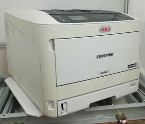 【印刷枚数1498枚】OKI A3 カラー レーザー プリンター COREFIDO C824dn デジタル4連LEDフルカラー乾式電子写真方式 保証あり【H23112905】