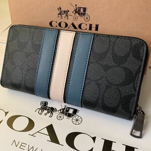 ☆【COACH】シグネチャーラウンドジップ長財布☆