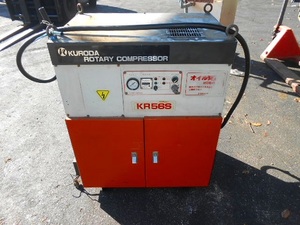 H100-7 kuroda　コンプレッサー　KR56S　3.7kw ジャンク品