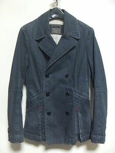  beautiful goods :MARITHE + FRANCOIS GIRBAUD. Denim jacket S( lady's / pea coat type / front 3B/ shoulder 37 width 43 height 65/ Jill bo-/ne female /90s retro /Y2K)