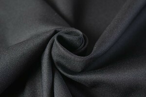 ♪ポリエステルドビーカルゼ 黒 巾：150cm♪5m[8578]