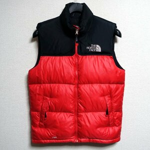 THE NORTH FACE ノースフェイス ヌプシ ダウン ベスト 700FP メンズ Sサイズ 正規品 レッド Z1258