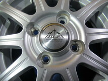 激安即決！美品 ZELERNA 13-4B 4H/100 ET43 + YOKOHAMA 145/80R13 2021年 中古4本！アルト ライフ ワゴンR タント ムーヴ等！T007624_画像7