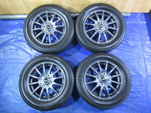 激安即決！weds TEAD 13-4B 4H/100 ET45 ＋ YOKOHAMA 155/65R13 2023年製 中古4本 ワゴンR ラパン アルト セルボ パレット ミラ T007685