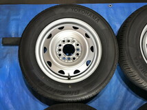 激安即決！タイヤ＋ホイール！JECT 鉄ホイール 13-4B 4H/PCD100 110 114.3 + 145/80R13 中古4本 N-BOX/スペーシア/タント/等！HM000814_画像3