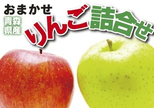 わけあり・否バラ詰め【B級品・サンふじ 王林 割合おまかせ 詰合せ・20kg（20キロ）用 木箱 サイズ ダンボール 詰】青森県産 mix