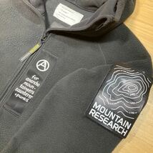 Y送料無料788【DENHAM × Mountain Research デンハム】日本製 3114113 ID JACKET フリース パーカー フーディー ブラック SIZE L_画像6