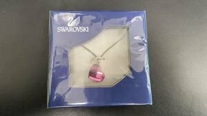 【未使用・未開封の保管品】SWAROVSKI スワロフスキー クリスタル ハート ネックレス チョーカー ピンク 革紐