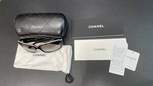 CHANEL シャネル サングラス 5144-A c.1138/3C 59□17 130 2N ブラック×ホワイト ココマーク 