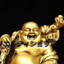 人気推薦★ミニ 仏像 七福神 置物 布袋 布袋様 風水 銅 (真鍮製) 高さ約27cm_画像7
