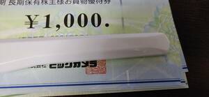 2024年5月末まで　ビックカメラ コジマ 株主優待券 6枚 6000円分