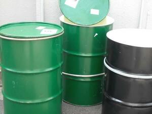 複数購入可！保管用 蓋付き 200L 緑色 ドラム缶 食品輸送品の為 美品！
