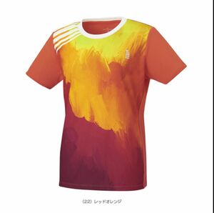 新品未開封 ゴーセン ゲームシャツ レディース Lサイズ 半袖 Tシャツ レッドオレンジ (T2211)