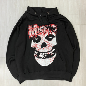 ロサンゼルス発 【L】 The Misfits ミスフィッツ アンダーグラウンド グラフィック プルオーバーパーカ 黒 クリムゾンゴースト USA規格