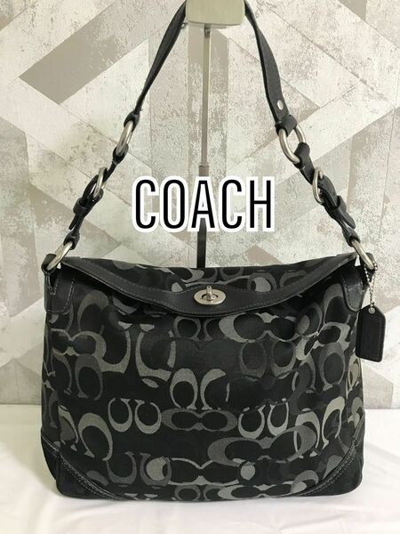 【良品】COACH コーチ 10143 シグネチャー ショルダーバッグ 肩掛け