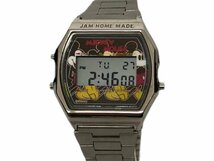 JAM HOME MADE (ジャムホームメイド) ×ディズニー ミッキーマウス デジタル腕時計 シルバー メンズ/078_画像1