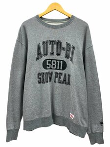 snow peak (スノーピーク) AUTO-BI × relume 別注 カレッジロゴ スエット トレーナー JSR-SW-20AU001 M グレー メンズ /036