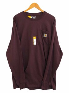 Carhartt (カーハート) Workwear LS Pocket T-Shirt ロンT 長袖Tシャツ K126 エンジ PORT M メンズ/004