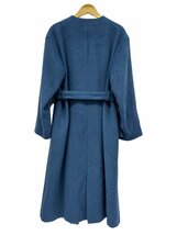 AURALEE (オーラリー) ALPACA NO COLLAR COAT ベビーアルパカ ノーカラーコート 日本製 A7AC02AK サイズ0 ブルー ウィメンズ/028_画像3