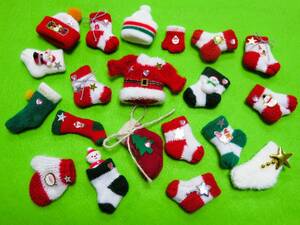 [* Christmas knitted charm 20 piece *]B76* with translation * special machine compilation knitted Insta etc. Christmas arrange .! tree decoration deco Christmas 