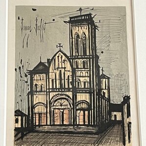 ◆ Bernard Buffet ベルナール ビュッフェ リトグラフ 「 G.C ヴェズレイ 」版上サイン ◆の画像3