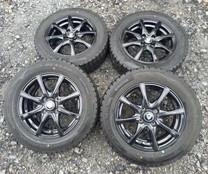 ダンロップ　ウィンターマックス02 WM02 マツダ ロードスター アルミ 185/60R14 14インチ 5.5J +38 PCD100 4H スタッドレス NB NA バリ山