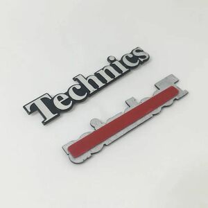 Technics テクニクス アルミ エンブレム プレート シルバー/ブラック t