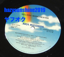 メリサ・マンチェスター MELISSA MANCHESTER 12 INCH DANCE MIX VINYL MATHEMATICS マスマティックス_画像4