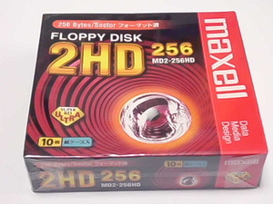 未開封・未使用品 maxell 5インチ FD フロッピーディスク　10枚　MD2-256HD　送料無料