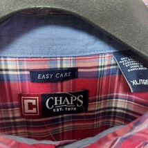  CHAPS チャップス BDシャツ ボタンシャツ レッド チェック XL 05K1105mel_画像4