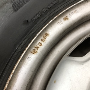 _b157769 ホンダ アクティトラック SDX HA4 スチールホイール タイヤ 12インチ 145/80R12 LT 12×3.50 PCD100 ハブ径56 2本 HA3 バン HH3の画像4