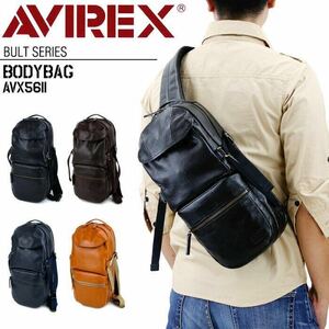 ☆ Самая низкая цена 2 -й пакет на плечах Avirex Body Bag Cating Unisex AVX5611 Eagle Abirex Navy