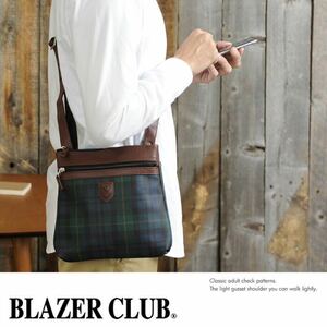 * the lowest price [ free shipping ] BLAZER CLUB flat .. hill bag black watch pattern 16405 made in Japan / shoulder bag / check pattern / bag / bag / bag 