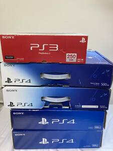 SONY PS3 PS4 空箱 5箱 ★おまとめ★ 付属品多少付 PlayStation CECH 4200 CUH 1000 1100 1200 プレステ3 プレステ4 外箱 転売用