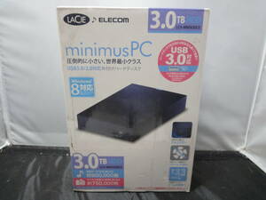 【LACIE ELECOm minimusPC 3.0TB HDD LCH-MWD030U3 USB3.0/2.0対応外付けハードディスク】未使用品