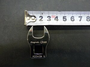 送料無料 Snap-On スナップオン 3/8 サイズ クローフット スパナ 13mm FCOM13A ソケット 工具 ハンドツール 中古品 同梱不可 231103