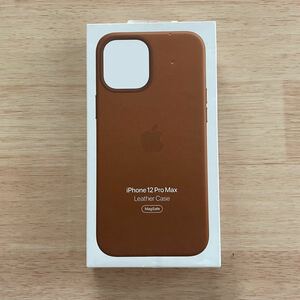 ★新品★ Apple アップル 純正 iPhone 12 Pro Max レザーケース・サドルブラウン 234B③