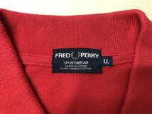 FRED PERRY フレッドペリー トップス 半袖ポロシャツ メンズ LLサイズ レッド×グリーン [WT-0561]_画像5