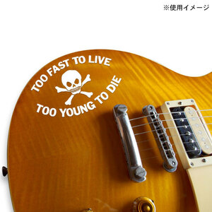 ♪車から楽器まで♪ 屋外耐候ステッカー [ TOO FAST TO LIVE TOO YOUNG TO DIE ] ホワイト